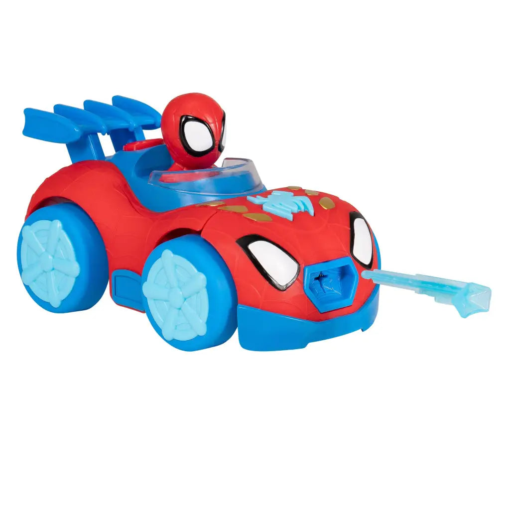 Hasbro Marvel Spidey Techno-Racer Con Glow Tech, Veicolo Con Luci E Suoni E Action Figure Miles Morales, Giocattolo Prescolare 3+ Anni